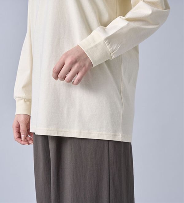 BELLUNA（ベルーナ）の「強撚綿１００％長袖プルオーバー（カットソー）」｜詳細画像
