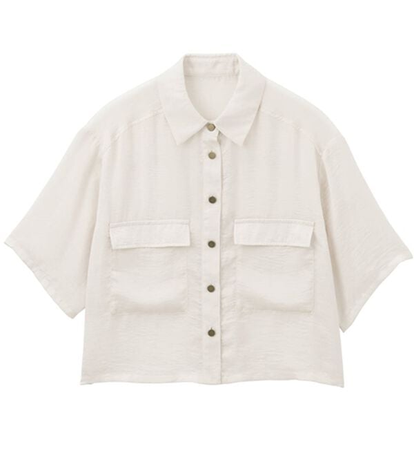 RANAN（ラナン）の「ダブルポケットショートシャツ（シャツ）」｜詳細画像