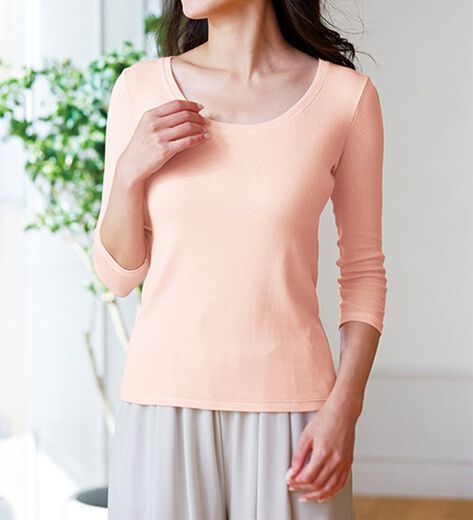 ８分袖インナー 軽くて暖かい８分袖インナー MA2246 :レディース トップス