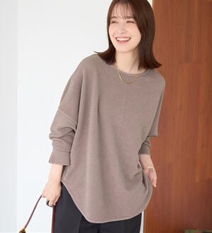 Viola e Viola（ヴィオラ エ ヴィオラ）の「ふくれジャカードドルマントップス（カットソー）」｜モカ