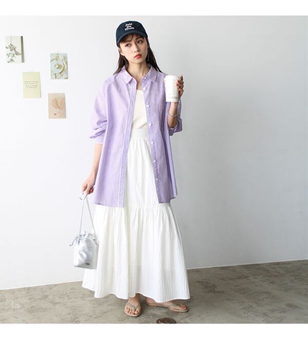 GeeRA（ジーラ）の「アソート柄オーバーサイズシャツ（シャツ）」｜詳細画像