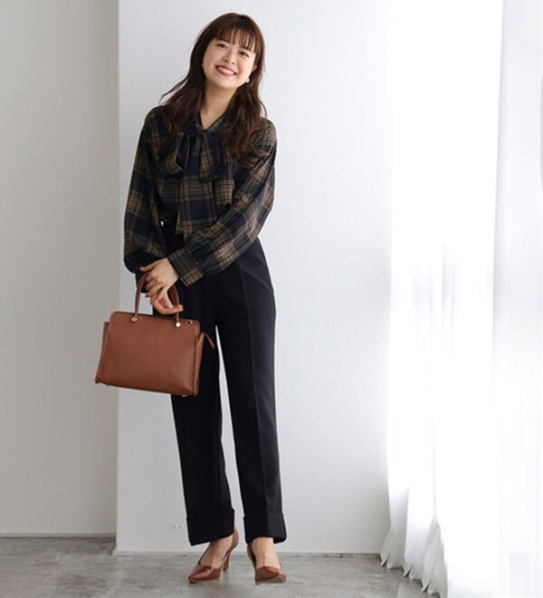 Pierrot（ピエロ）の「選べる柄２ｗａｙリボンブラウス（ブラウス）」｜詳細画像