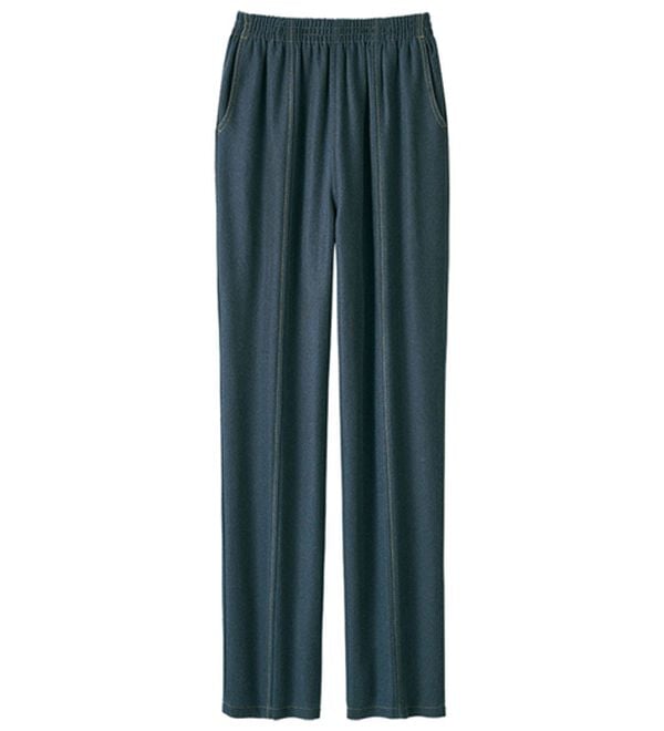 ルフラン（ルフラン）の「日本製肌に優しい綿混ラク楽パンツ（その他パンツ）」｜ネイビー