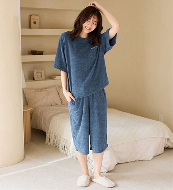 LAVIENNE（ラヴィエンヌ）の「【着るタオル】サラッと気持ちいい！パイルパジャマ（パジャマ・ルームウェア）」｜詳細画像