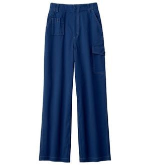 ルフラン（ルフラン）の「柔らか楽ちん！ポケットデザインパンツ（フルレングスパンツ）」｜ブルー