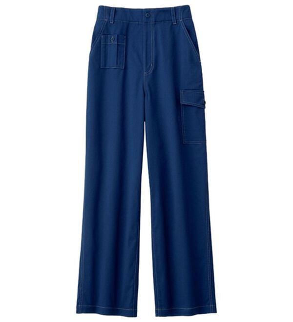 ルフラン（ルフラン）の「柔らか楽ちん！ポケットデザインパンツ（フルレングスパンツ）」｜ブルー