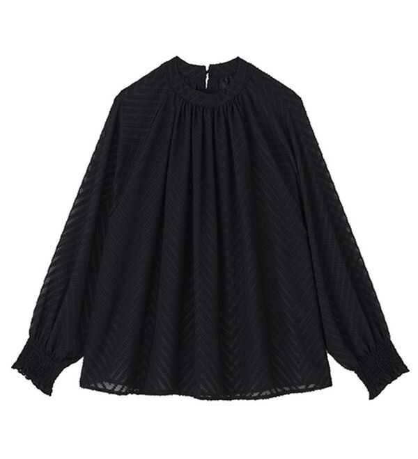 GeeRA（ジーラ）の「シアーシャギージャガードブラウス（ブラウス）」｜詳細画像