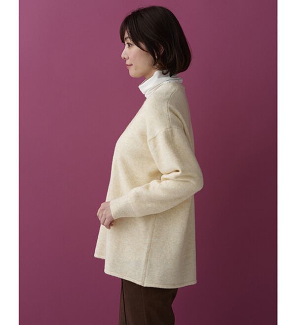 BELLUNA（ベルーナ）の「インナーに合わせるウール入りニットプルオーバー（ニット・セーター）」｜詳細画像