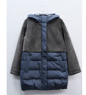 BELLUNA（ベルーナ）の「ボア切替デザインロングダウンコート（ダウンコート・ジャケット・ベスト）」｜ネイビー