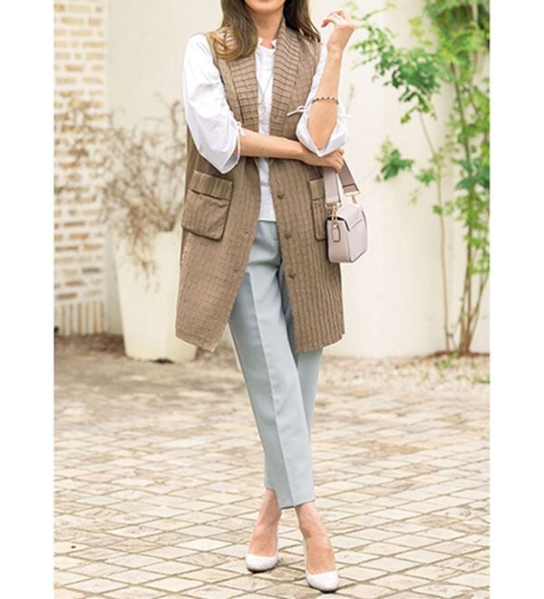 ルフラン（ルフラン）の「プリーツロングベスト（ベスト）」｜詳細画像