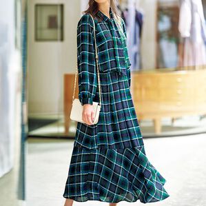 BELLUNA（ベルーナ）の「あったか裏地！チェック柄セットアップ（セットアップ）」｜詳細画像