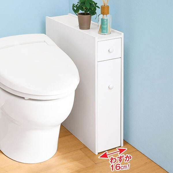 「大量巻きも入るスリムトイレラック（その他トイレ用品）」｜詳細画像