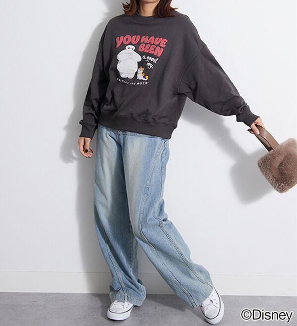BELLUNA（ベルーナ）の「＜Ｄｉｓｎｅｙ＞【ベイマックス】部分発泡プリント裏毛ゆったりトレーナー（トレーナー・スウェット）」｜詳細画像