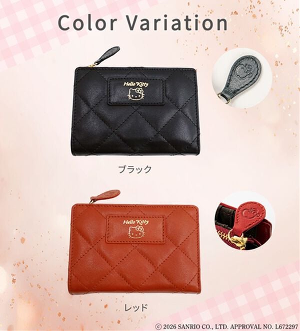 BELLUNA（ベルーナ）の「＜ハローキティ＞牛革キルティング財布（財布・パスケース）」｜詳細画像