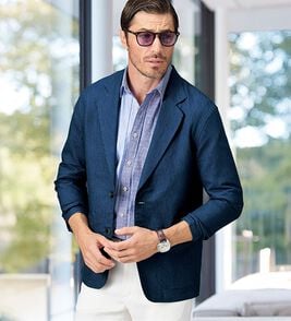 「＜コムルヴァン・オム＞紙糸軽やかテーラーカーデ（メンズジャケット）」