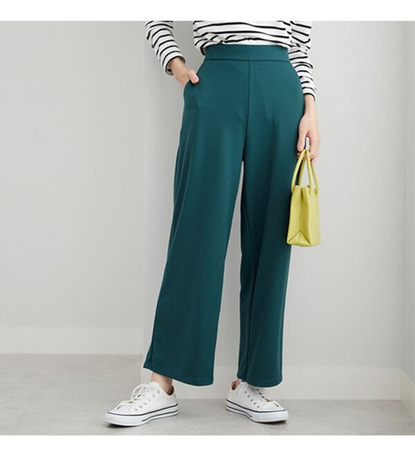 BELLUNA（ベルーナ）の「ぐんぐん伸びてラク！ジャカードワイドパンツ（ワイドパンツ・ガウチョ）」｜詳細画像