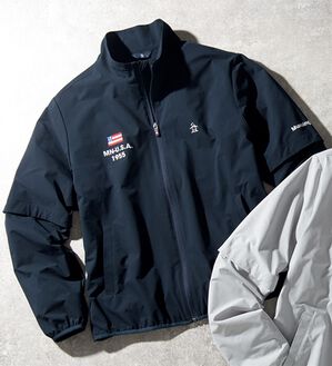 「＜マンシングウェア＞はっ水ストレッチ２ＷＡＹブルゾン（メンズカットソー）」｜ネイビ－