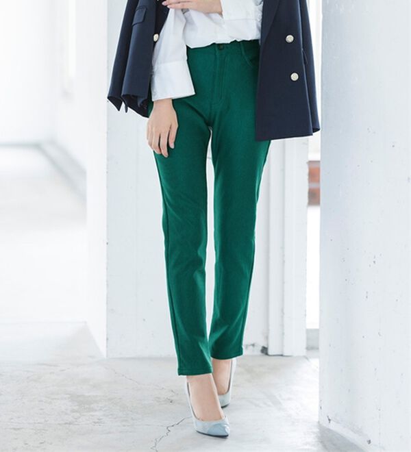 ＋10度素材！蓄熱保温裏起毛ストレッチスリムパンツ - ベルーナ【公式】