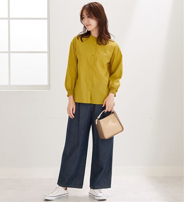 BELLUNA（ベルーナ）の「花柄袖刺しゅうデザインブラウス（ブラウス）」｜詳細画像