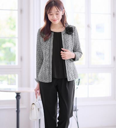 alotta（アロッタ）の「【４点セット】入学式卒業式に！ママに嬉しい洗えるパンツスーツ＜７号～２３号＞（パンツスーツ）」