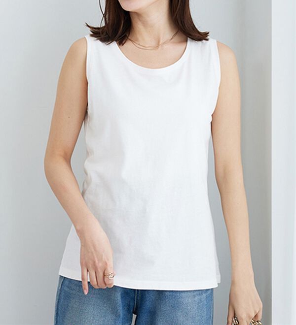 ヒンヤリ！綿100％サマ見えタンクトップ - ベルーナ【公式】
