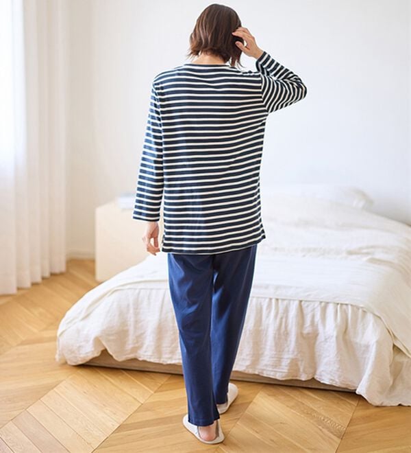 LAVIENNE（ラヴィエンヌ）の「【とろける肌心地】綿１００％あったかスムースパジャマ（パジャマ・ルームウェア）」｜詳細画像