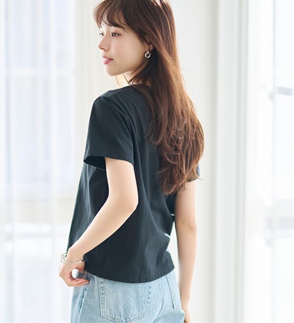 RANAN（ラナン）の「【5つの機能付】ひんやり着回し抜群ベーシックＴシャツ＜選べる着丈＞（Tシャツ）」｜詳細画像