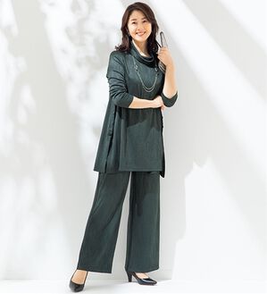 ルフラン（ルフラン）の「ジャカード素材セットアップ＜アルベナ＞（セットアップ）」｜チャコール