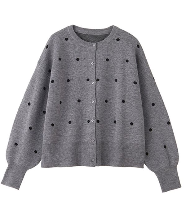 GeeRA（ジーラ）の「ドット柄カーディガン（ニットカーディガン）」｜詳細画像