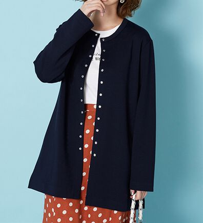 BELLUNA（ベルーナ）の「時短コーデ！ダンボール素材ロングカーデアンサンブル（アンサンブル）」