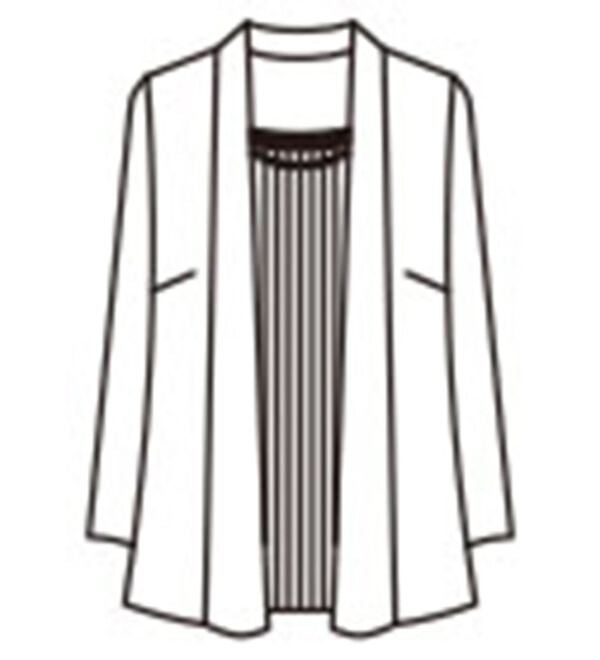 BELLUNA（ベルーナ）の「洗える！重ね着風デザインワイドパンツセットアップ（ブラックフォーマル（喪服・礼服））」｜詳細画像