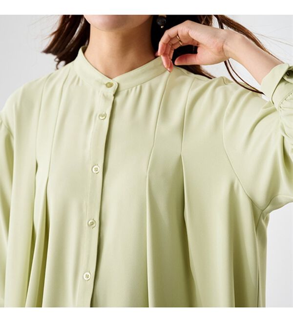 RANAN（ラナン）の「タックデザインバンドカラーシャツ（シャツ）」｜詳細画像