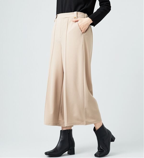 BELLUNA（ベルーナ）の「ツイルストレッチ素材ワイドパンツ（その他パンツ）」｜詳細画像