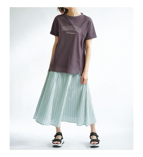 BELLUNA（ベルーナ）の「即コーデ完成！綿１００％ストライプ柄セットアップ（セットアップ）」｜詳細画像