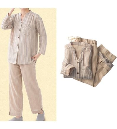 LAVIENNE（ラヴィエンヌ）の「【オーガニックコットン使用】綿１００％Ｗガーゼのルームパジャマ（パジャマ・ルームウェア）」