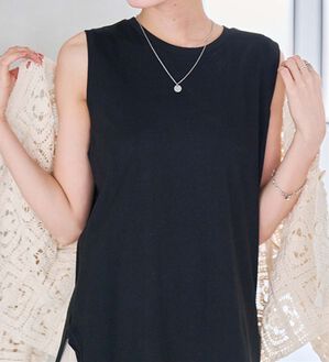 RANAN（ラナン）の「＜BC＞綿100％ひんやりタンクトップ（カットソー）」｜ブラック