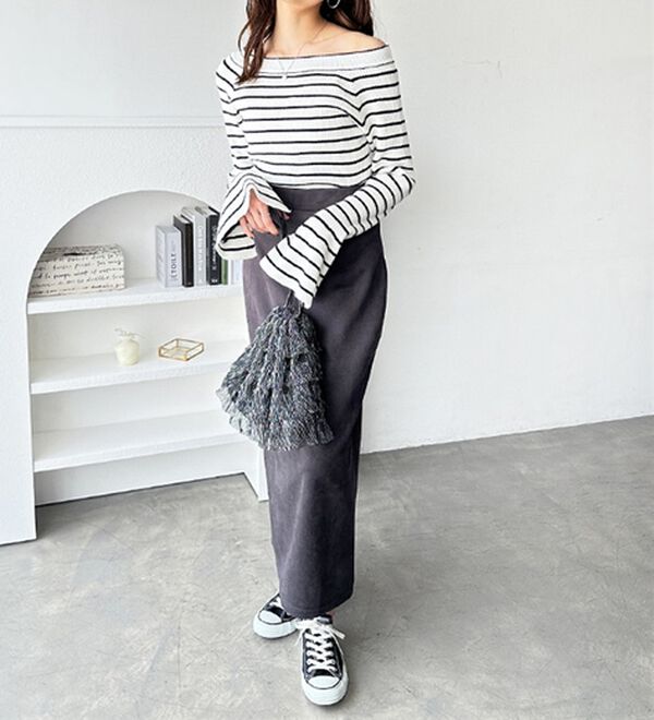 GeeRA（ジーラ）の「バレエネックフレアスリーブニット（ニット・セーター）」｜詳細画像