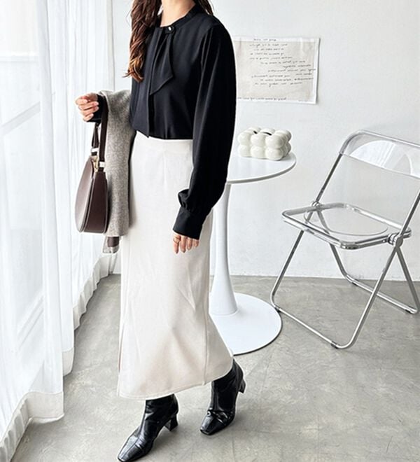 GeeRA（ジーラ）の「２ＷＡＹドレープスカーフタイブラウス（ブラウス）」｜詳細画像