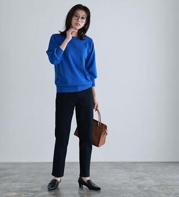 Pierrot（ピエロ）の「【Ｍ～３Ｌ】ストレッチスリムテーパードデニムパンツ（フルレングスパンツ）」｜詳細画像