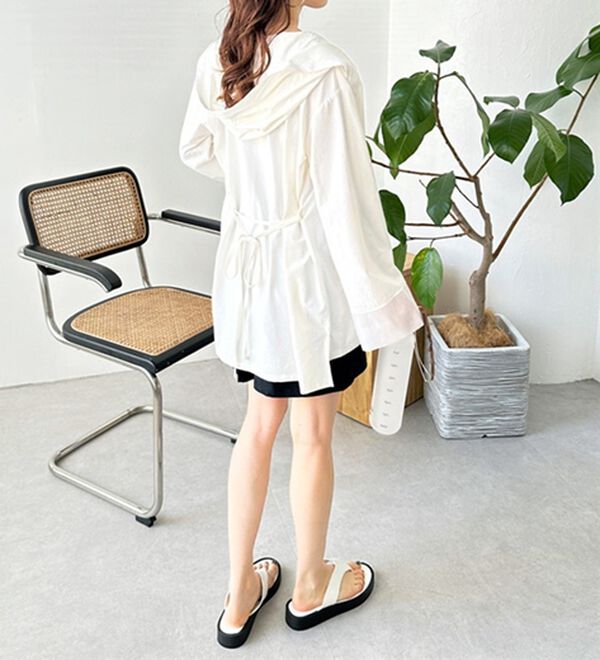 GeeRA（ジーラ）の「【水陸両用】ラッシュガードフーディカーデガン（パーカー）」｜詳細画像