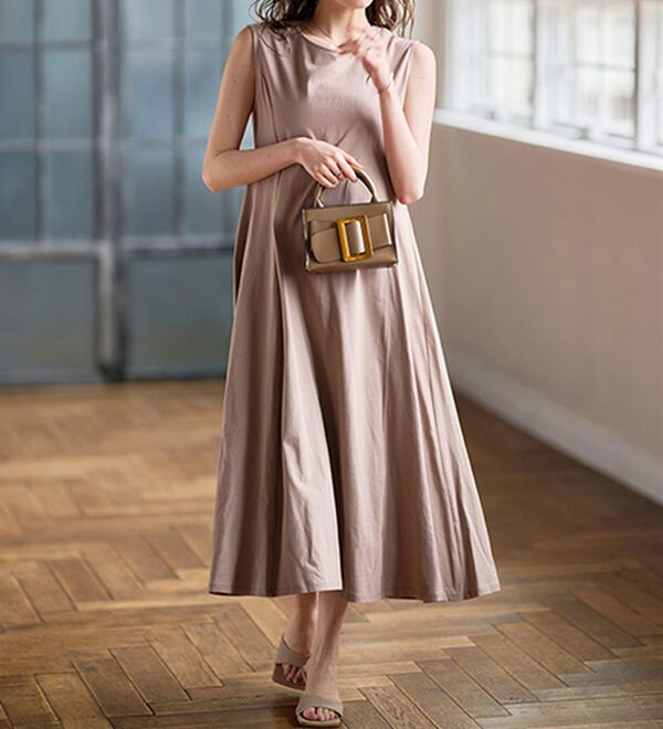 RANAN（ラナン）の「綿１００％フレアーロングワンピース（ロングワンピース）」｜詳細画像