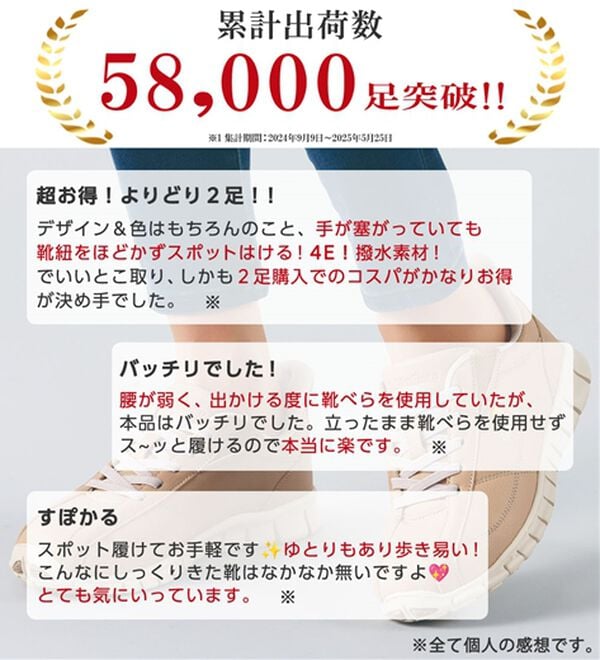 ルフラン（ルフラン）の「レディース＜ゴールデンベア＞かがまずラクチン！スポッとウォーキング（スニーカー）」｜詳細画像