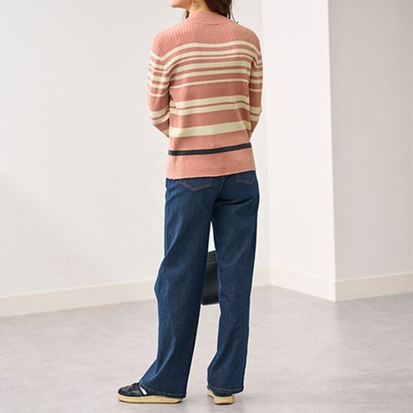 BELLUNA（ベルーナ）の「春のおしゃれ着に最適！ボーダーニット（ニット・セーター）」｜詳細画像