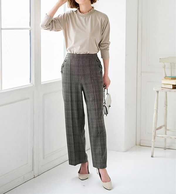 BELLUNA（ベルーナ）の「シャーリング衿ベストアンサンブル（アンサンブル）」｜詳細画像