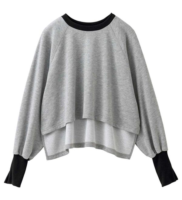 GeeRA（ジーラ）の「配色裏毛スウェットセットアップワンピース（カットソーワンピース）」｜詳細画像