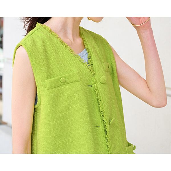 RANAN（ラナン）の「サマーツイードロングベスト（ベスト）」｜詳細画像