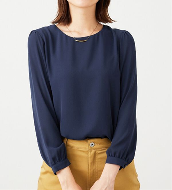 BELLUNA（ベルーナ）の「ジョーゼット素材裾ティアードブラウス（ブラウス）」｜詳細画像