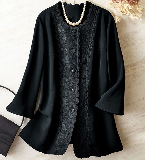 ルフラン（ルフラン）の「レース使いブラウス（ブラックフォーマル（喪服・礼服））」｜1