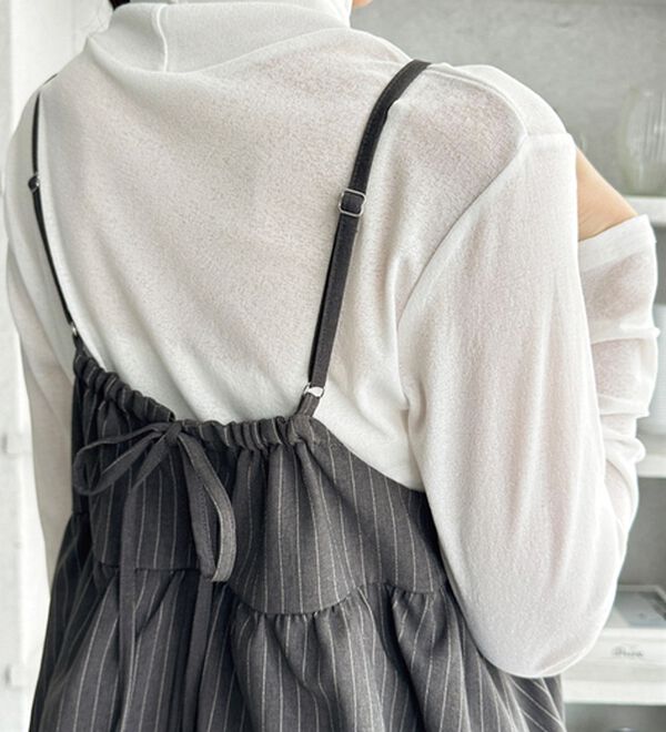 GeeRA（ジーラ）の「セットアップ風プリーツビスチェキャミサロペ（オールインワン）」｜詳細画像