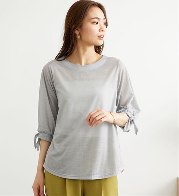 BELLUNA（ベルーナ）の「【2点セット】ストライプシャツ×ベストアンサンブル（アンサンブル）」｜詳細画像